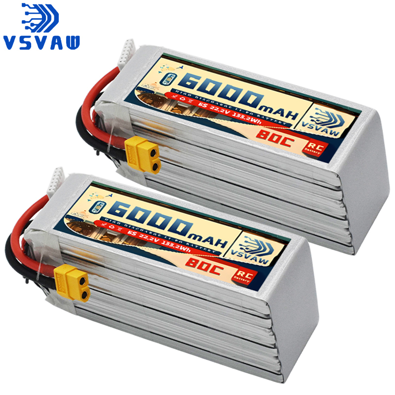 6S Lipo Battery 22.2V 5000Mah - Batterie Lipo VSVAW 6S 6000mAh 22.2V