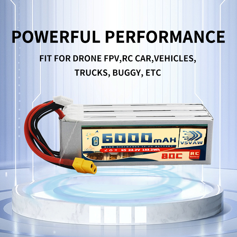 Batterie Lipo VSVAW 6S 6000mAh - 6S Lipo Battery 22.2V 5000Mah avis et prix