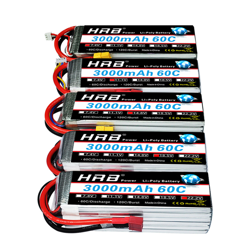 Batterie lipo HRB 2S 3S 4s 6s  - 4S Lipo Battery 14.8V 6000Mah avis et prix